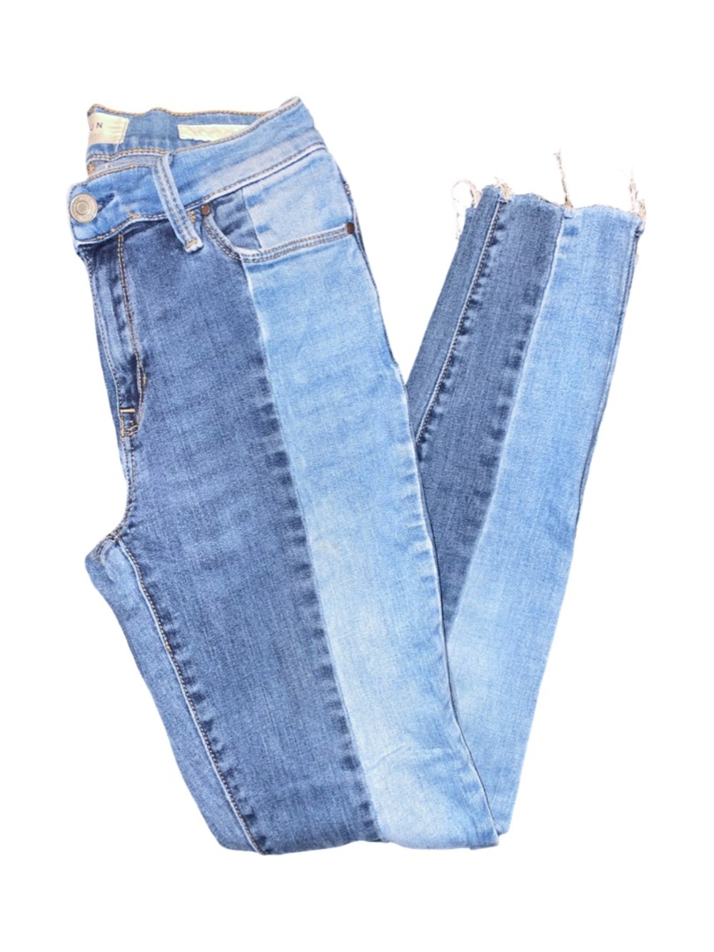 PacSun Two-Tone Blue Skinny Jeans
